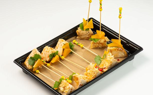 Ломтик цыпленка с мандариновым желе