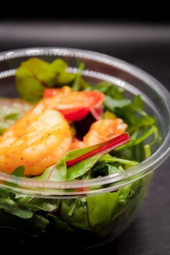 Микс-салат с креветками